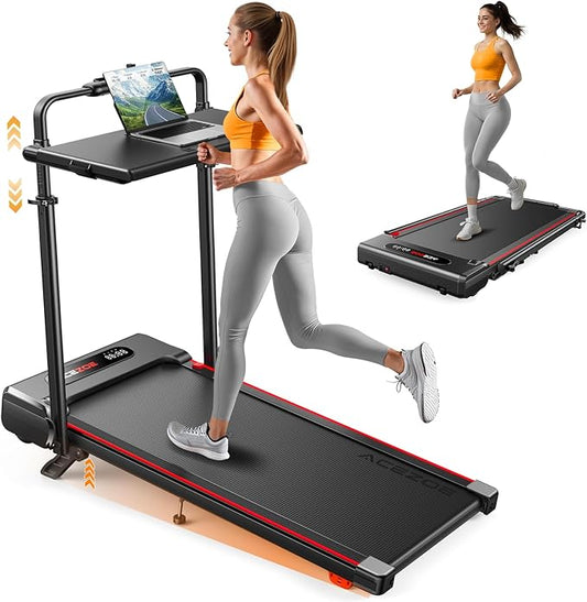 3 in 1 Under Desk Treadmill with 10% Incline, Walking Pad Treadmill with Removable Desk Workstation, Adjustable Height for Different Need, Foldable for Home Small Office-GravixFit