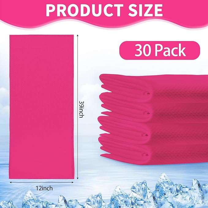 Honoson Cooling Towel Bulk - Neck & Face Cool Chilly Towels Microfiber Breathable Sport Sweat Rag for Gym, Yoga, Travel, Camping, Running, Outdoor-GravixFit