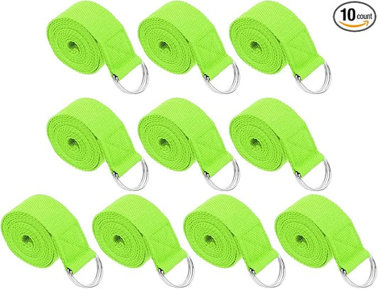 PATIKIL Yoga Strap for Stretching, Cotton Yoga Belt with Adjustable Metal D-Ring Buckle Stretch Band for Fitness Pilates-GravixFit
