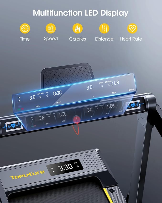Walking Pad Treadmill with 12% Incline, 4 in 1 Folding Treadmill for Home/Office with Handle Bar, 2.5HP Under Desk Treadmills Portable Walking Pad with App & Bluetooth Speaker, 0.6-10MPH-GravixFit