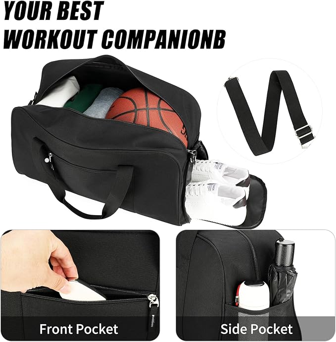 Searock 21 Inch Gym Bag with Shoe Compartment, Sports Duffle Bag for Travel, Carry On Duffel Bag, Weekender Overnight Bags for Men and Women Traveling-GravixFit