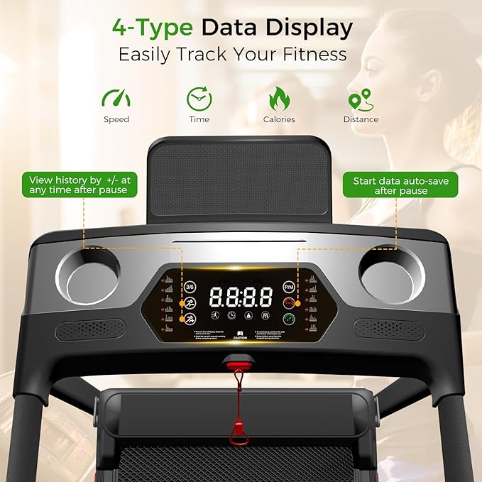 Portable Treadmill with Incline, 3.0HP Walking Pad with Handle Bar, 3-in-1 Foldable Treadmill for Home Office Small Space with Quiet Brushless, 300 LBS Capacity-GravixFit