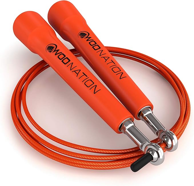 WOD Nation Adjustable Speed Jump Rope For Men, Women & Children - Blazing Fast Fitness Skipping Rope Perfect for Boxing, MMA, Endurance-GravixFit