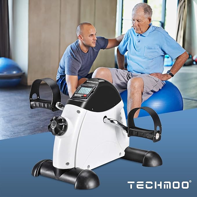 Under Desk Bike Pedal Exerciser Portable Home Exercise Bike Pedal Exerciser Foot Peddler Portable Therapy Bicycle Leg Peddler Portable Mini Cycle Bike for Hands Arm Trainer-GravixFit