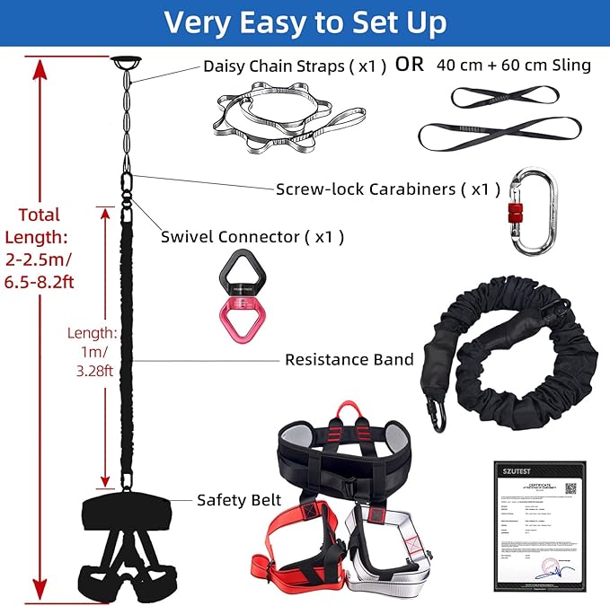 PRIOR FITNESS Bungee Fitness Equipment Set Casual Latex Cord Resistance Bands Dance Rope Exercise at Home Gym Suspension Trainer Professional Training Equipment-GravixFit