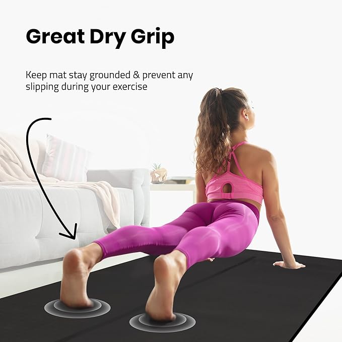 Extra Wide Yoga Mat for Men Women (72"L x 36"W) Non Slip Fitness & Exercise Mat with Alignment Marks for Yoga, Pilates, Floor Workouts-GravixFit