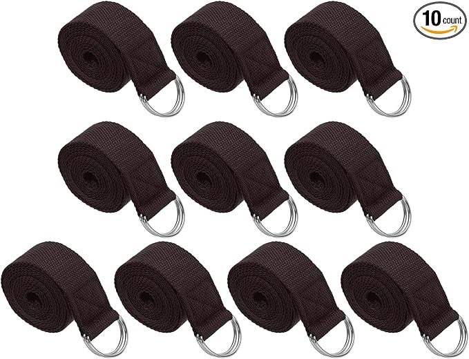 PATIKIL Yoga Strap for Stretching, Cotton Yoga Belt with Adjustable Metal D-Ring Buckle Stretch Band for Fitness Pilates-GravixFit