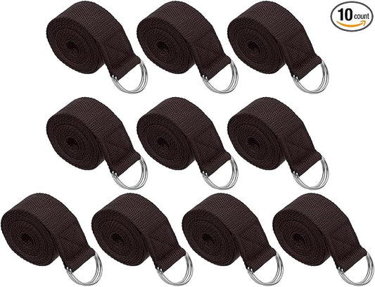 PATIKIL Yoga Strap for Stretching, Cotton Yoga Belt with Adjustable Metal D-Ring Buckle Stretch Band for Fitness Pilates-GravixFit