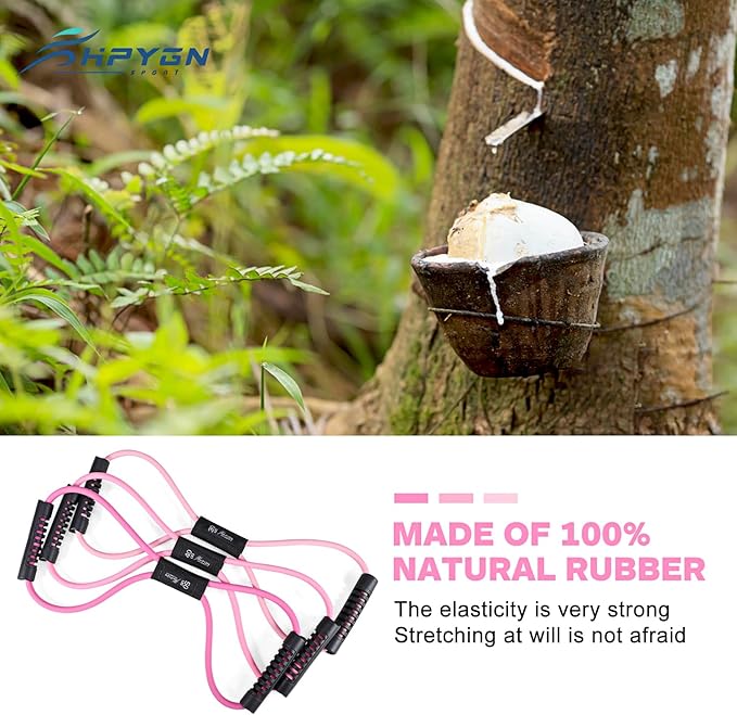 HPYGN Resistance Bands, Figure 8 Exercise Bands for Women Men, 8 Shaped Resistance Bands for Arms, Chest Expander, Yoga Gym Fitness Pulling Rope 8 Word Elastic for Exercise Muscle Training Tubing-GravixFit