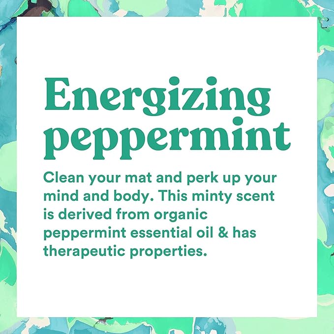 ASUTRA Yoga Mat Cleaner Spray Refill (Energizing Peppermint), 16 fl oz - No Slippery Residue, Organic Essential Oils, Deep-Cleansing for Fitness Gear & Gym Equipment-GravixFit