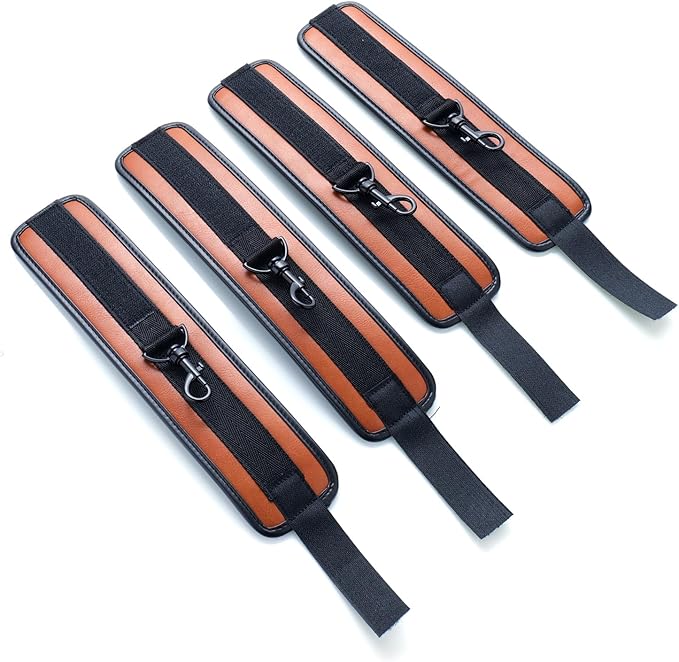 6pcs Black PU Adjustable Straps Sports Training Fitness Gear Home Yoga Set-GravixFit
