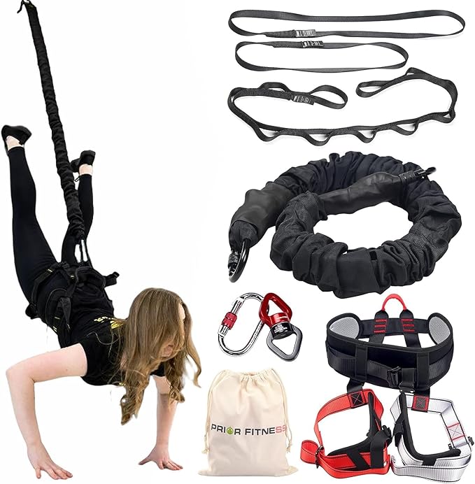 PRIOR FITNESS Bungee Fitness Set Yoga Bungee Cord Rope Resistance Air Dance Rope Exercise Fitness Home Gym Professional Training Equipment-GravixFit