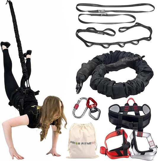 PRIOR FITNESS Bungee Fitness Set Yoga Bungee Cord Rope Resistance Air Dance Rope Exercise Fitness Home Gym Professional Training Equipment-GravixFit