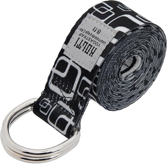 Yoga Exercise Adjustable Straps 8FT with Durable D-Ring for Pilates & Gym Workouts | Hold Poses, Stretch, Improve Flexibility & Maintain Balance-GravixFit