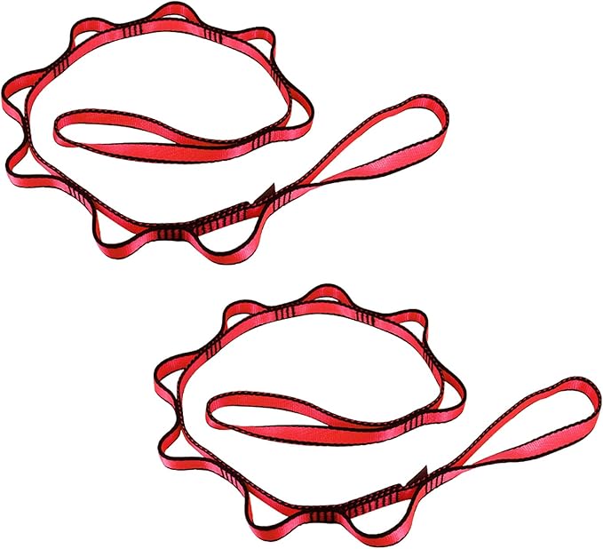 KIKIGOAL 2pcs Safety Daisy Chains Strong Climbing Strap Adjustable Nylon Strap Rope Yoga Pilates Stretching Straps-GravixFit