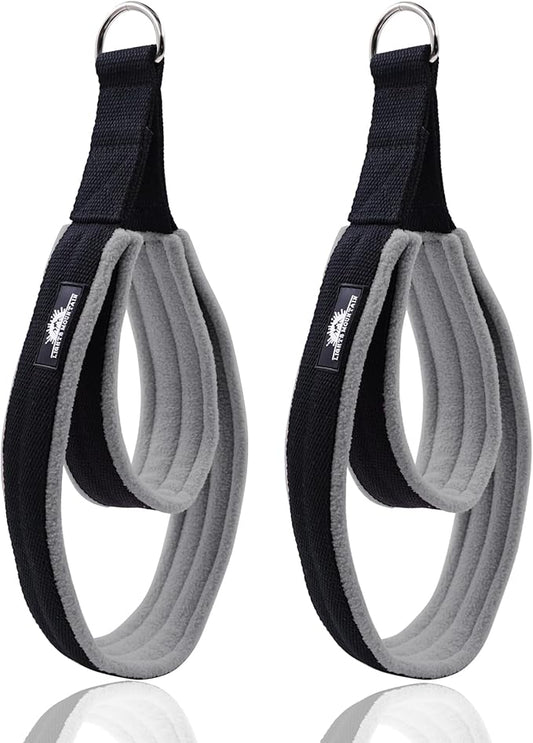 1 Pair Enhanced Pilates Double Loop Straps for Reformer, Thickened D-Ring Handle Straps, Yoga Exercise Accessories in 2 Lengths and Multicolor for Home Gym Workout-GravixFit