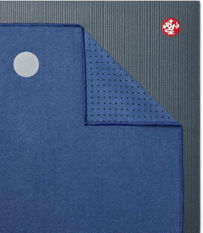 Manduka Yogitoes Yoga Towel – Rubber Grip Dots Non-Slip Bottom, Quick Dry Fitness Towel for Hot Yoga, Pilates, Exercise-GravixFit