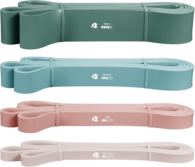 Retrospec Lift Resistance Pull Up Assistance Band Set for Working Out, Home Fitness, Toning, Stretching. Physical Therapy, Muscle Training & Exercise - Lightweight & Portable for Men & Women-GravixFit
