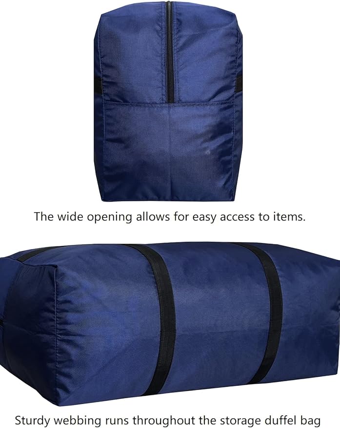 Extra Large Storage Duffle Bag with Zippers and Handles, Big Foldable Duffle Bag for Travel-GravixFit