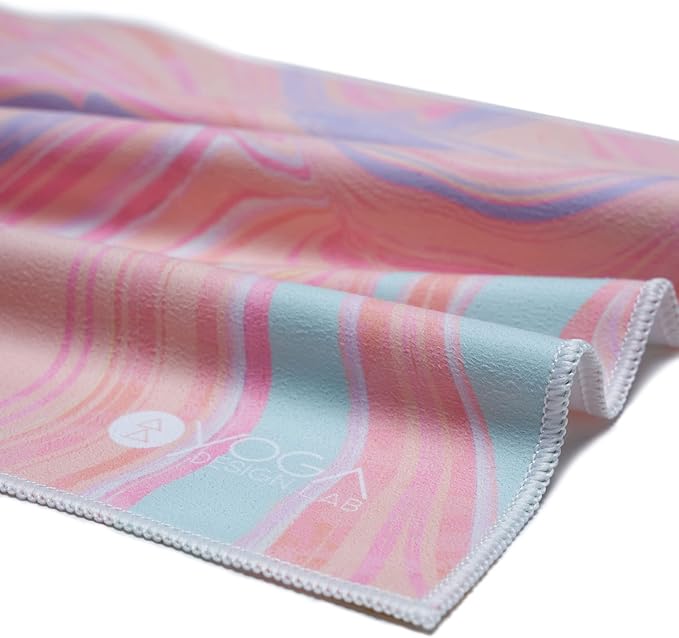 Yoga Design LAB | The Hand Towel | Premium Non Slip Hand Towel | Designed in Bali | Colorful Eco Printed + Quick Dry + Soft | Hot Yoga, Bikram, Ashtanga, Sport, Barre, Travel (Pearl)-GravixFit