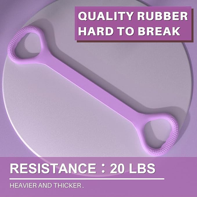 LEZER Figure 8 Resistance Band, Fitness Elastic Rope, Execrise Workout for Arm, Back, Chest and Shoulder, Yoga, Pilates, Stretching, Physical Therapy Equipment-GravixFit