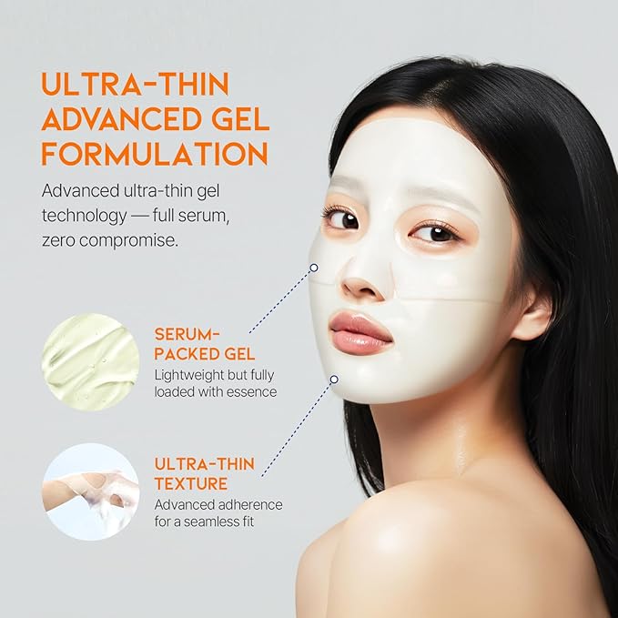 #OOTD Vitamin C Collagen Glutathione Hydrating & Firming Hydrogel Sheet Mask - Radiant Glow Gel Mask and Dull Skin (5pcs)-GravixFit