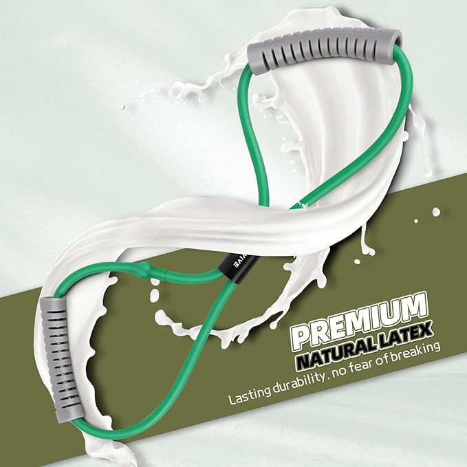 Resistance Band Figure 8 Exercise Cord, Fitness Resistance Bands with Handles, Exercise Tube Band for Arm and Shoulder Stretch-GravixFit