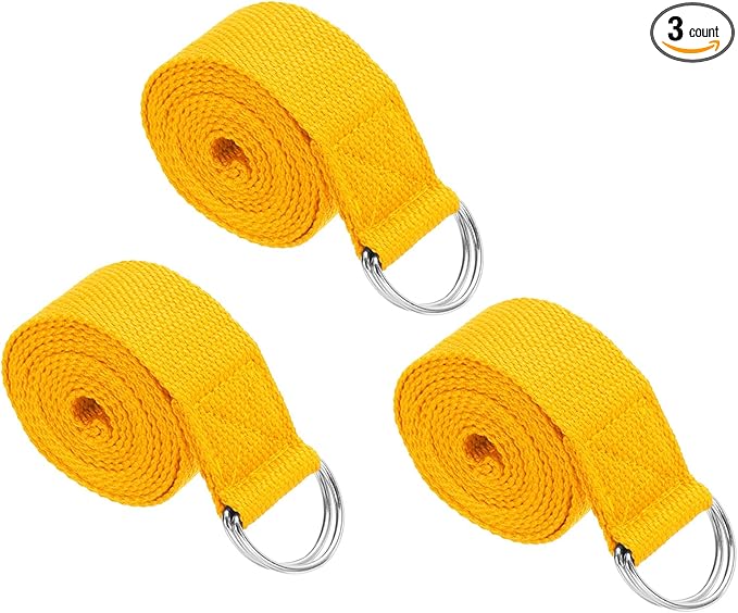 PATIKIL Yoga Strap for Stretching Cotton Yoga Belt with Adjustable Metal D-Ring Buckle Stretch Band for Fitness Pilates-GravixFit