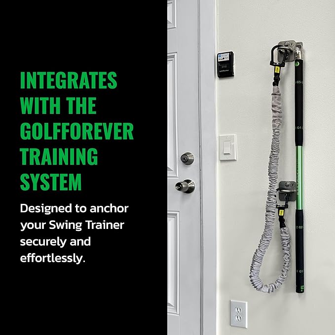 GolfForever Wall Anchor Set Proven by Golfer Scottie Scheffler | Golf Swing Training Wall Anchor Point | Premium Golf Training Workout Exercise Equipment to Expand Movements | 3-Pack | 6 Lag Screws-GravixFit