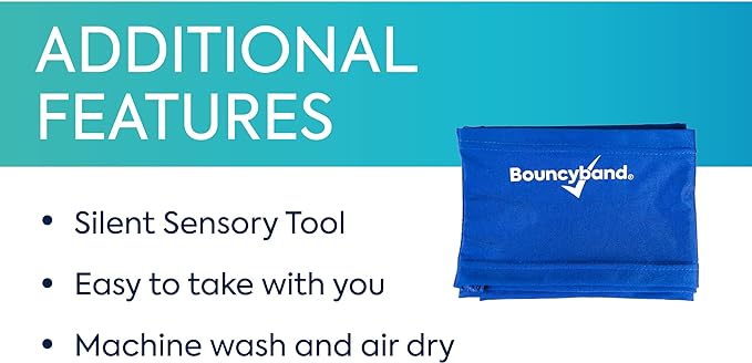 BouncyBand Stretch Band Focus Tool – 30” Resistance Band for Kids Stretches to Over 46” – Silent Sensory Tool Awakens Imagination, Develops Balance, and Strengthens Muscles-GravixFit