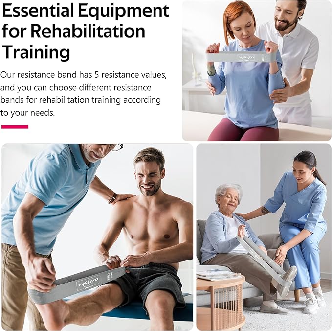 Fabric Resistance Bands for Working Out - Booty Bands for Legs -Glutes Training for Women and Men - Exercise Bands for Squats, Yoga, Physical Therapy -Home Gym Fitness-GravixFit