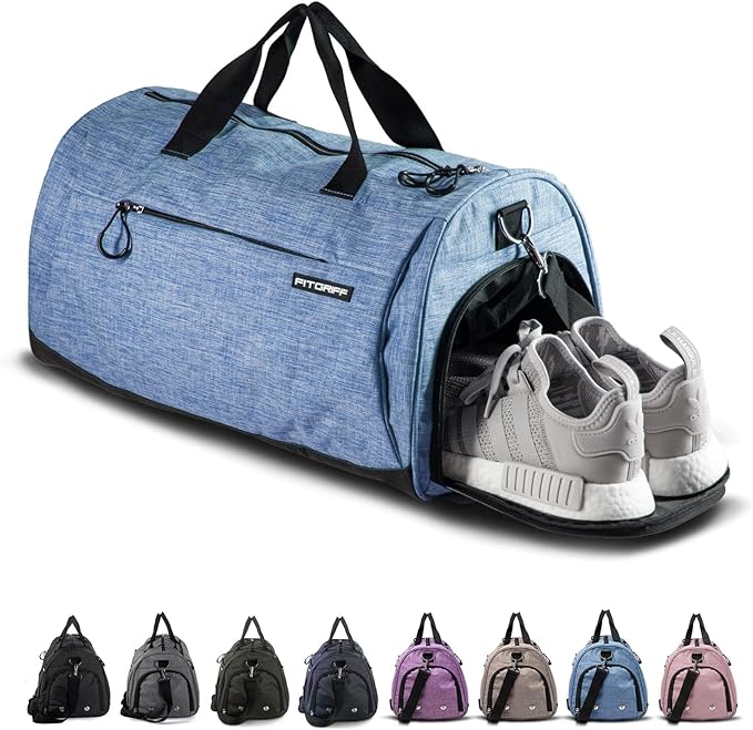 Fitgriff® Gym Bag for Men & Women with Shoe & Wet Compartment - Duffle Bag for Travel, Sports, Fitness & Workout-GravixFit