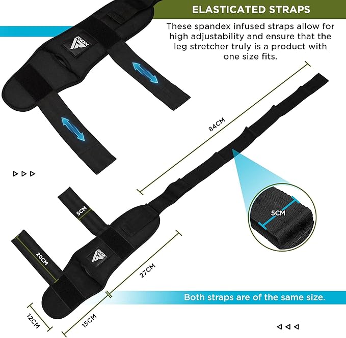 RDX Yoga Stretching Strap, Ankle Ligament Stretcher Belt with Loops Ligament Stretch Band, Fitness Leg Stretcher for Plantar Fasciitis, Foot Stretch Assist for Hamstring, Flexibility Exercise-GravixFit