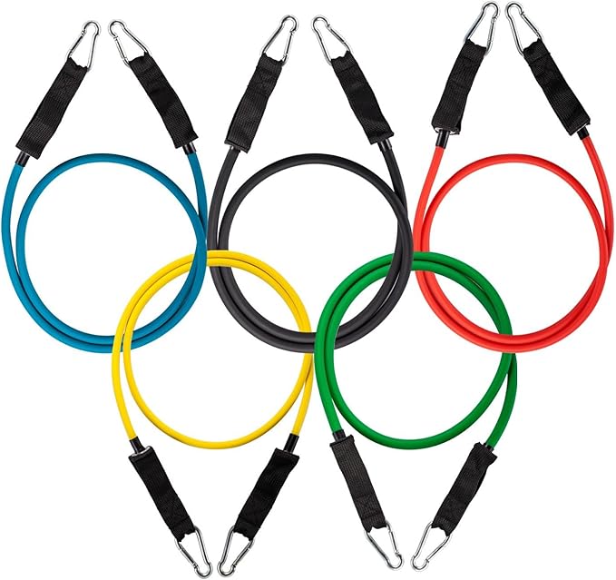 Fit Simplify Resistance Tube Bands 12 Piece Set with Instruction Booklet-GravixFit