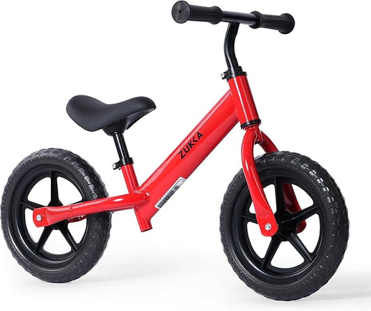 12 inch Toddler Balance Bike Adjustable Handlebar & Seat Anti-Slip Grip Suitable for 2-5 Years Old with Footrest Lightweight for Tolddlers Boys Girls Multiple Colors to Choose-GravixFit
