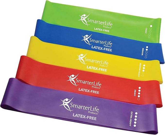SmarterLife Resistance Bands for Working Out, Latex-Free Exercise Bands for Women, Men, 5 Extra Wide Workout Bands for Weight Loss, Home Gym, Booty Bands, Physical Therapy Bands, Workout Guide-GravixFit