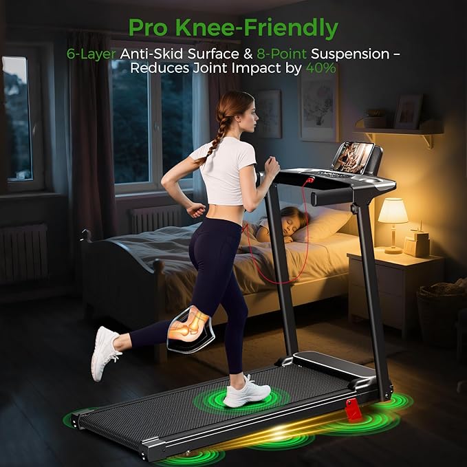 Portable Treadmill with Incline, 3.0HP Walking Pad with Handle Bar, 3-in-1 Foldable Treadmill for Home Office Small Space with Quiet Brushless, 300 LBS Capacity-GravixFit