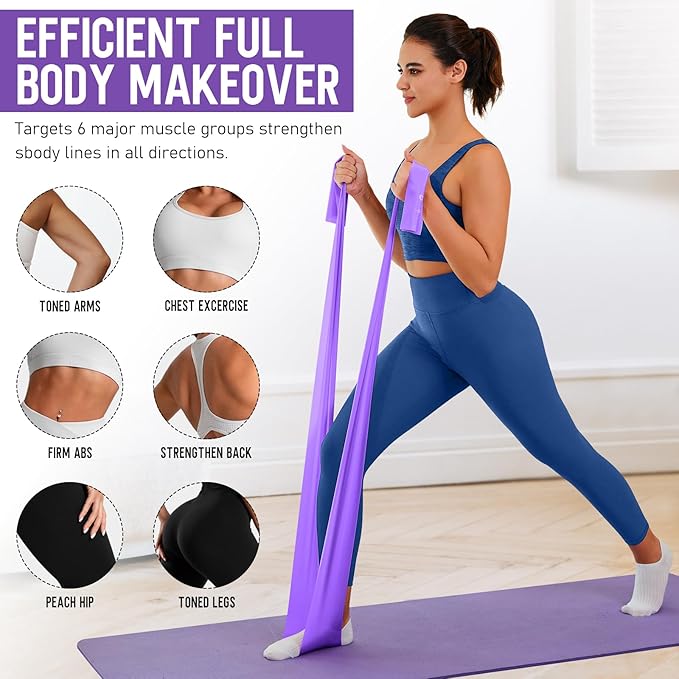 WALITO Resistance Bands for Working Out, Exercise Bands for Women and Men, Workout Bands for Physical Therapy, Stretch, Recovery, Pilates, Rehab, Strength Training and Home Gym-GravixFit