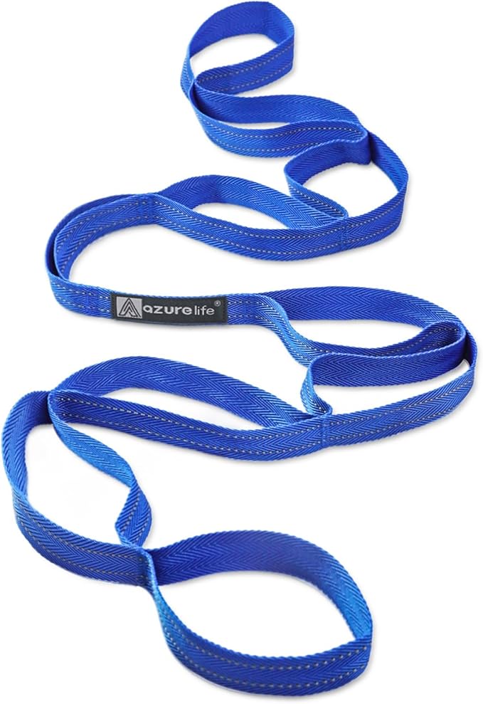 Premium Durable Stretch Straps with Loops, Stretching Strap for Physical Therapy, Multi-Loop Yoga Strap Fitness Exercise Strap for Yoga, Pilates, Dance, Flexibility&Exercise-GravixFit