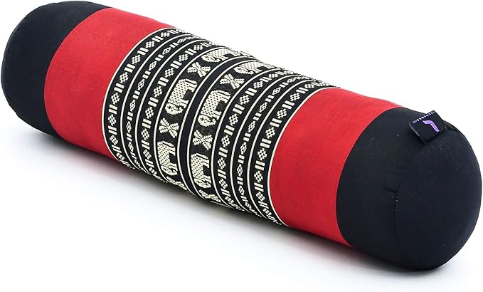 Leewadee Small Yoga Bolster – Shape-Retaining Cervical Neck Roll, Tube Pillow for Comfortable Reading, Kapok Filling, 22 x 6 x 6 inches-GravixFit