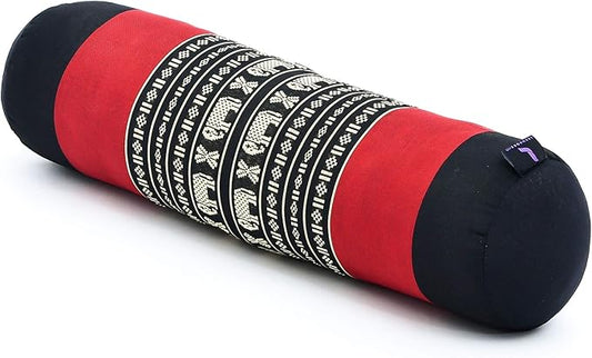 Leewadee Small Yoga Bolster – Shape-Retaining Cervical Neck Roll, Tube Pillow for Comfortable Reading, Kapok Filling, 22 x 6 x 6 inches-GravixFit