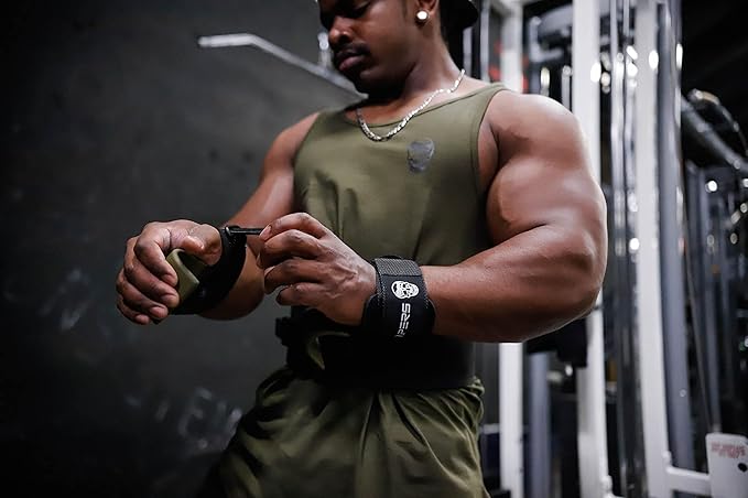 Gymreapers Weight Lifting Hooks (Pair), Heavy Duty Power Wrist Straps Hand Grip Support For Deadlifts, Pull Ups, Shrugs - Gym Gloves For Men and Women-GravixFit