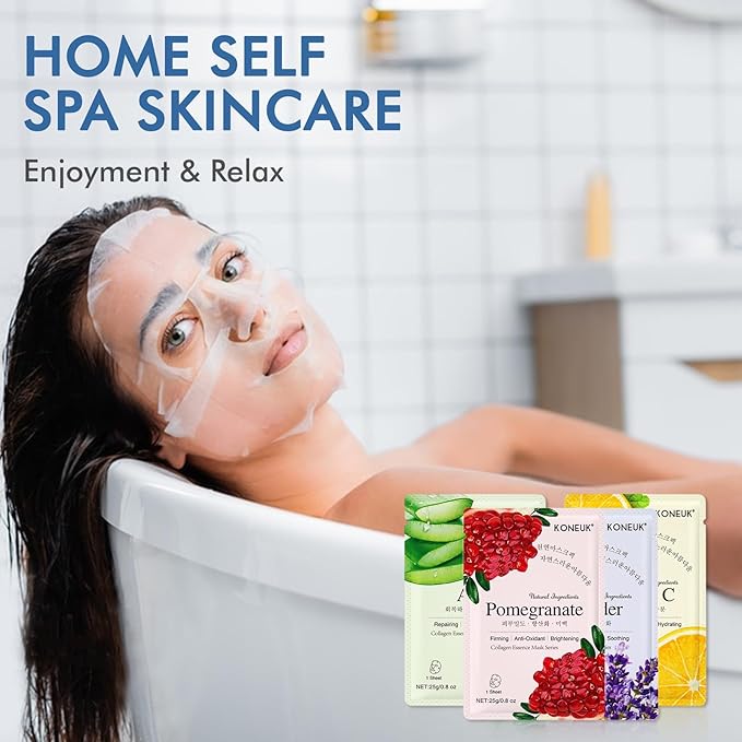 126 Pack Sheet Face Masks Skincare, Bulk Facial Mask Gifts Set for Women Skin Care, Hydrating Face Masks Suitable for All Skin Types, Face Mask Spa for Sensitive Skin-GravixFit