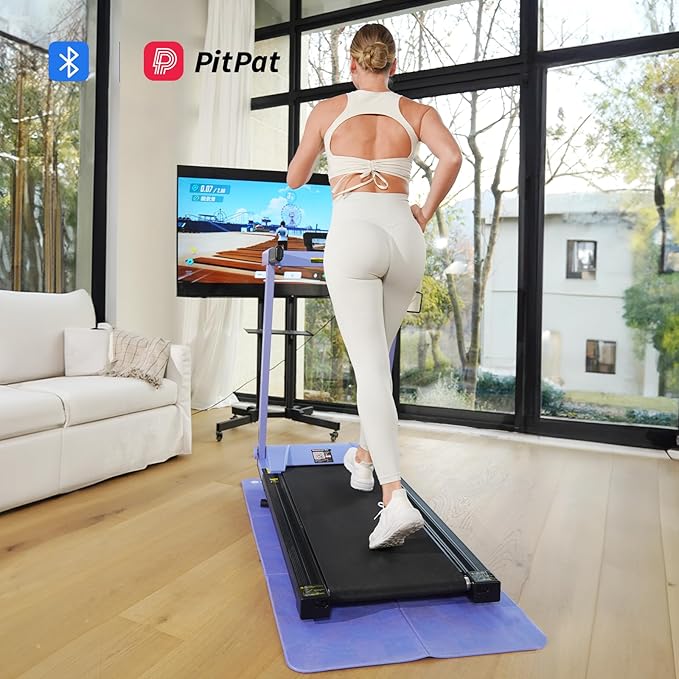 DeerRun Treadmills for Home with Incline and Handles, 3.5 HP Foldable Treadmill 350 LBS Weight Capacity for Small Spaces, Folding Running Machine with Smart APP-GravixFit