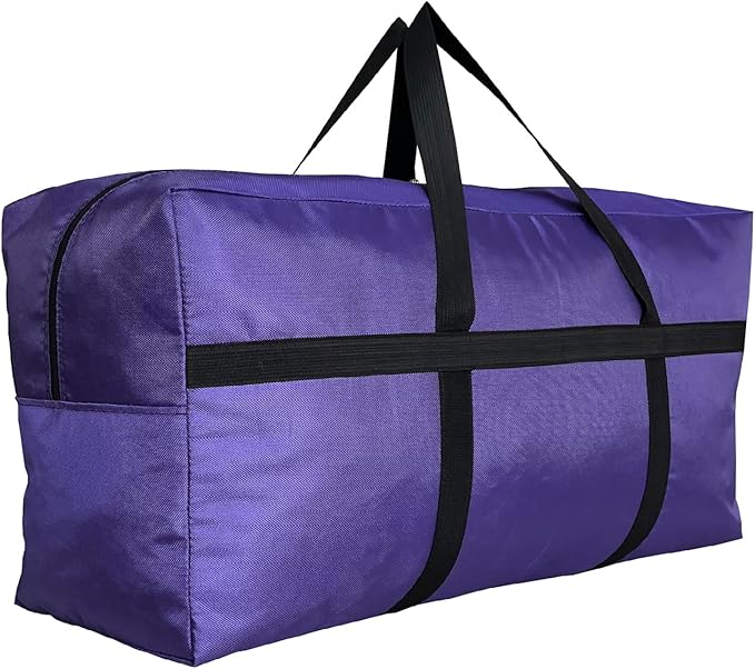 Extra Large Storage Duffle Bag with Zippers and Handles, Big Foldable Duffle Bag for Travel-GravixFit