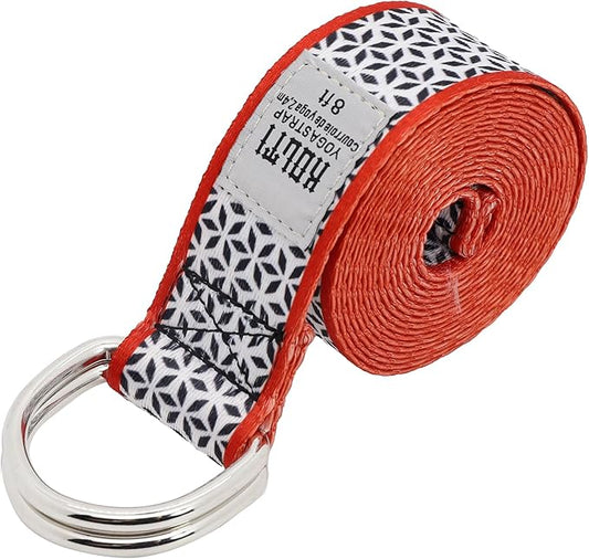 Yoga Exercise Adjustable Straps 8FT with Durable D-Ring for Pilates & Gym Workouts | Hold Poses, Stretch, Improve Flexibility & Maintain Balance-GravixFit