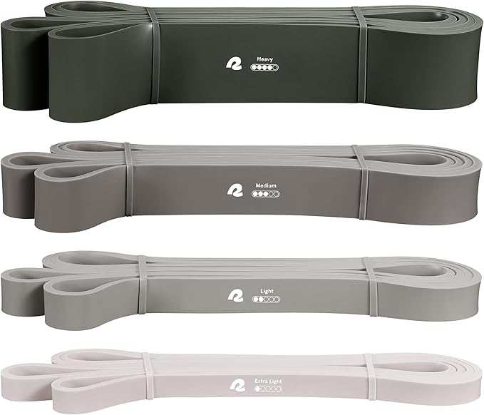 Retrospec Lift Resistance Pull Up Assistance Band Set for Working Out, Home Fitness, Toning, Stretching. Physical Therapy, Muscle Training & Exercise - Lightweight & Portable for Men & Women-GravixFit