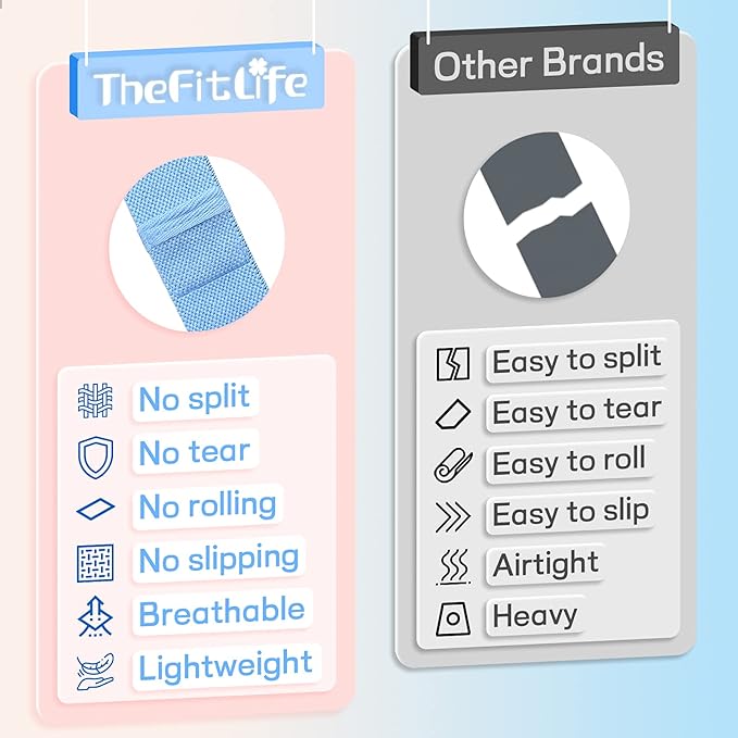 TheFitLife Resistance Exercise Bands for Women - Fabric Workout Bands for Booty, Hip, Glute, Leg, Thigh, Squat, Butt Lift Excersize and Fitness Loop Bands for Home Gym-GravixFit