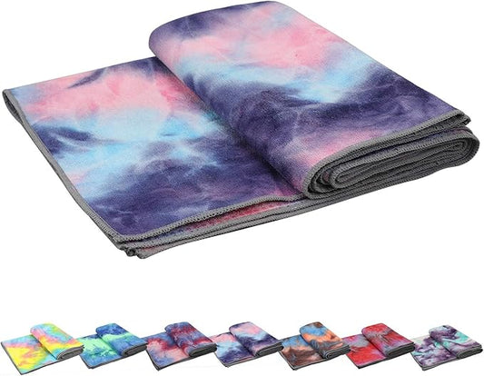 Yoga Towels , Non Slip Hot Yoga Towel Skidless Waffle Texture, 100% Absorbent Odorless Microfiber Yoga Blanket, Standard Sized 24 inchx1-GravixFit