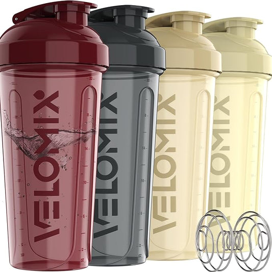 '-4 PACK- 28 oz Protein Shaker Bottle for Protein Mixes - 4x Wire Whisk | Leak Proof Shaker Cups for Protein Shakes | Protein Shaker Bottle Pack | Protein Shake Cup (Burgundy Pack)-GravixFit